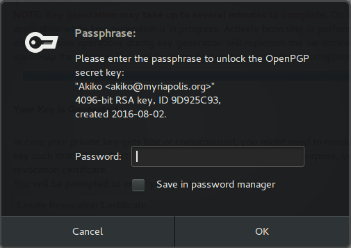 Random GPG Prompt